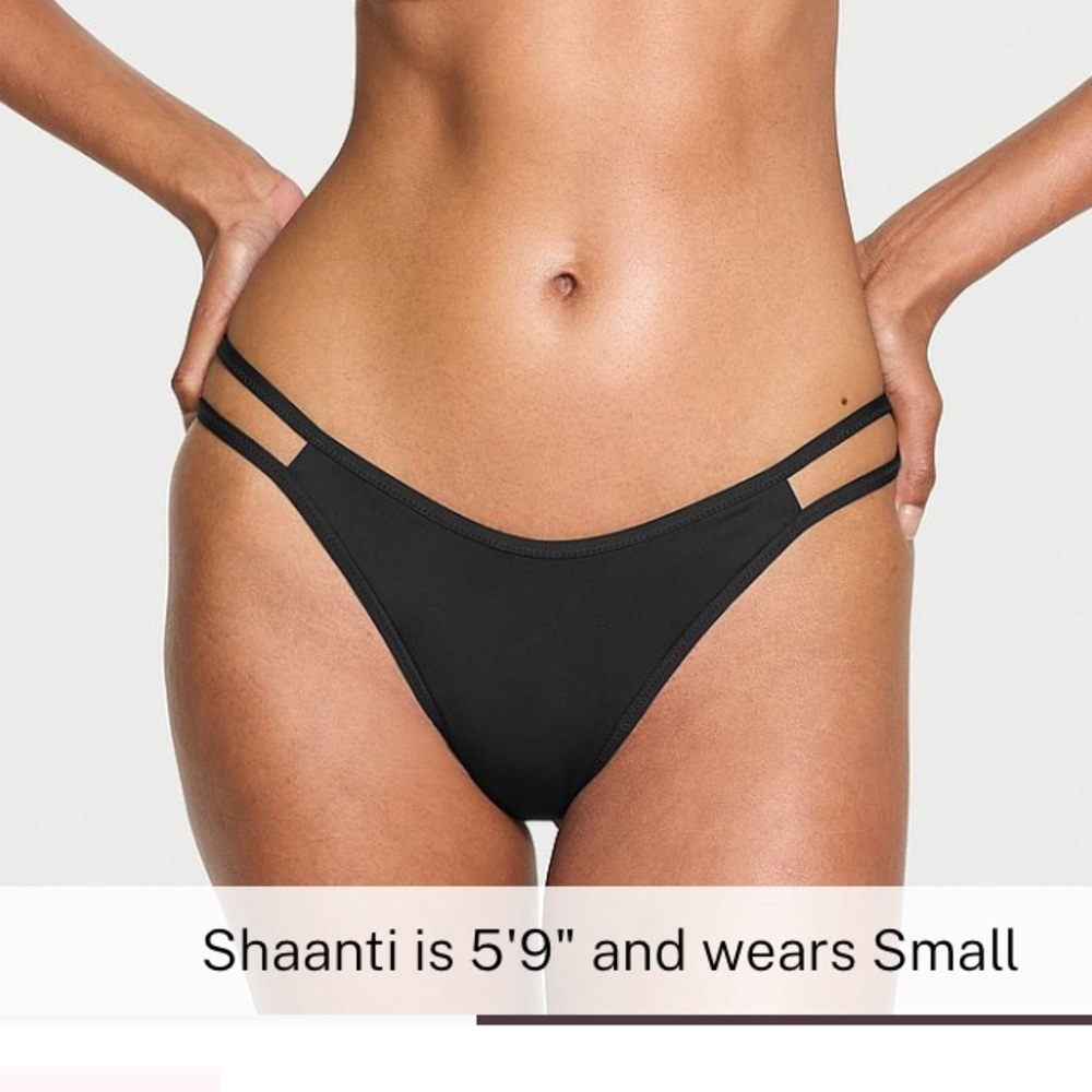 Victoria's Secret Essential Double-Strap Cheeky Bikini Bottom- Medium